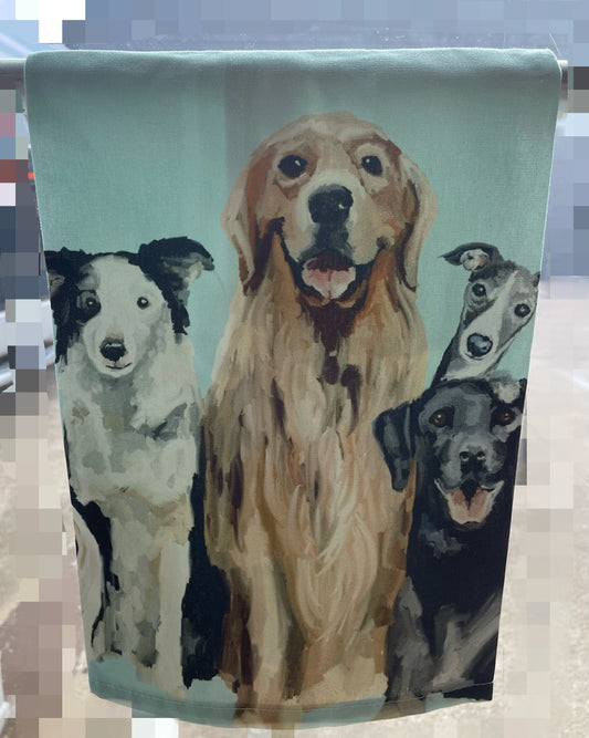 Decorative Tea Towel-Best Friends Puppy Pack