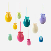 Flocked Hanging Egg - Small